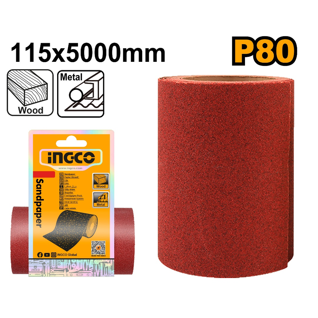 INGCO Sandpaper P80 115x5000mm