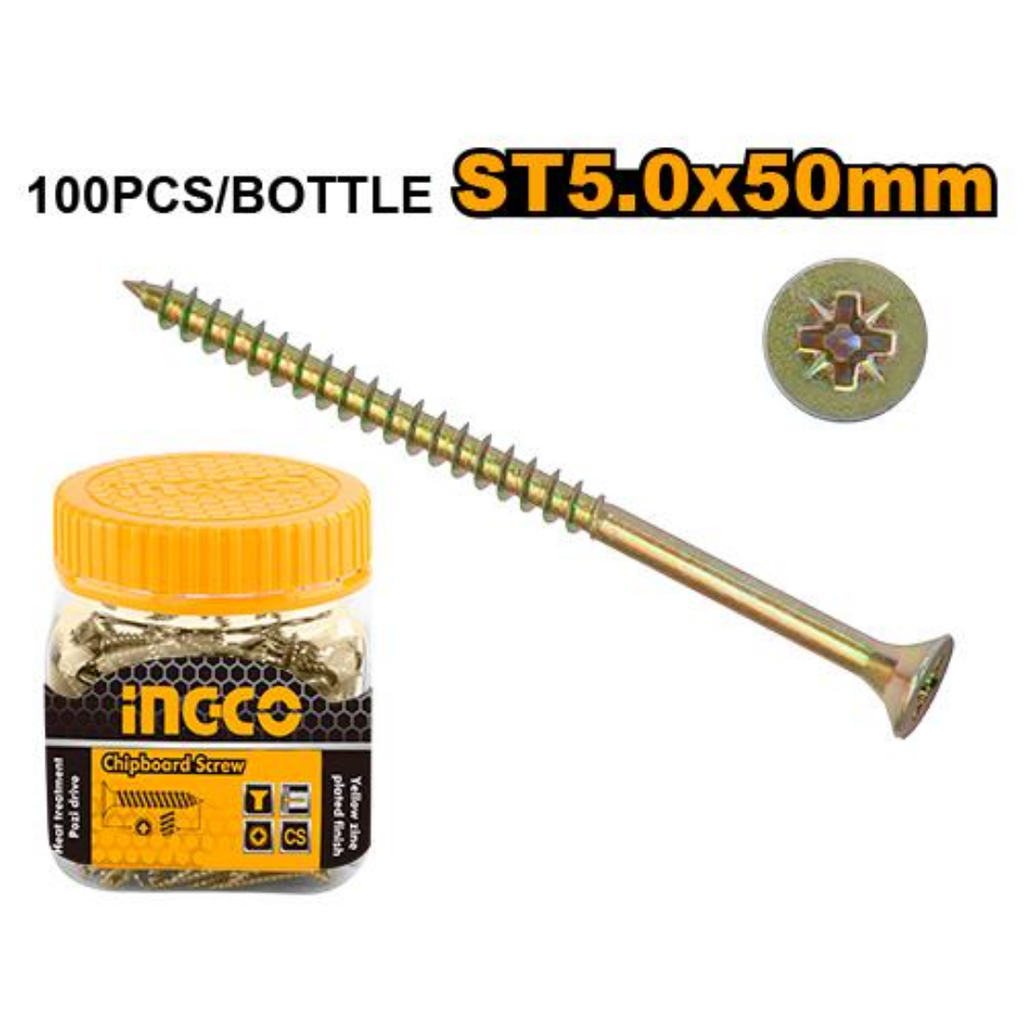 INGCO Chipboard screw 100 pcs ST5.0x50mm