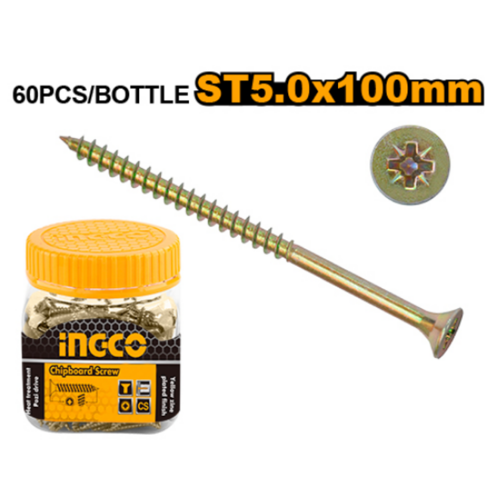INGCO Chipboard screw 60 pcs ST5.0x100mm