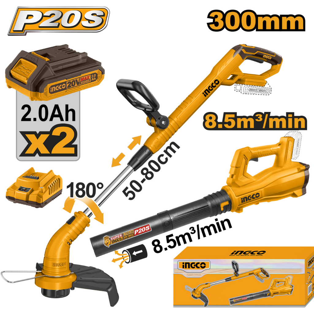 INGCO Cordless 2 pcs Combo kit COSLI240203