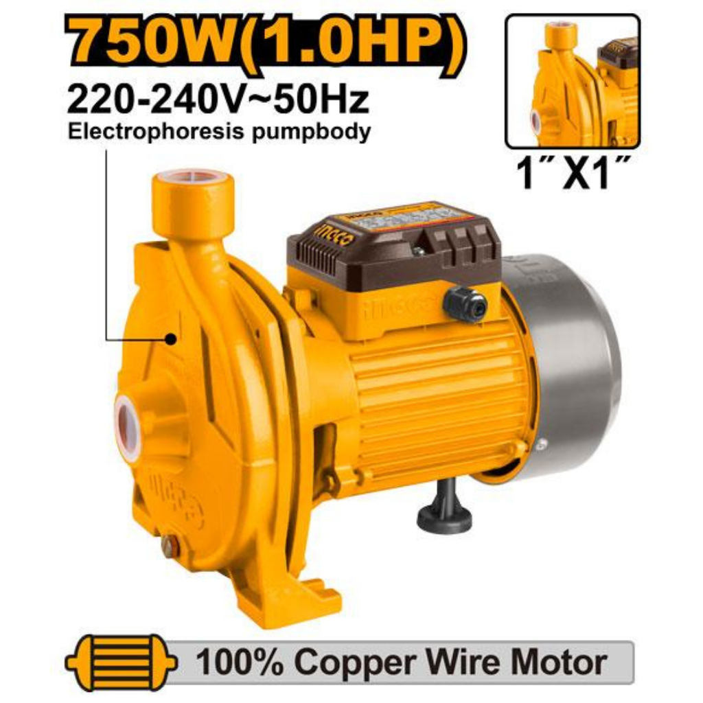 INGCO Water Pump 750W (1.0 HP) 120L/Min 30m Max Head
