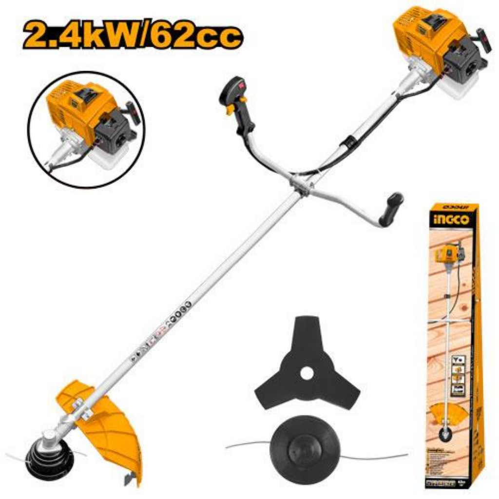 INGCO Gasoline grass trimmer and bush cutter 62cc