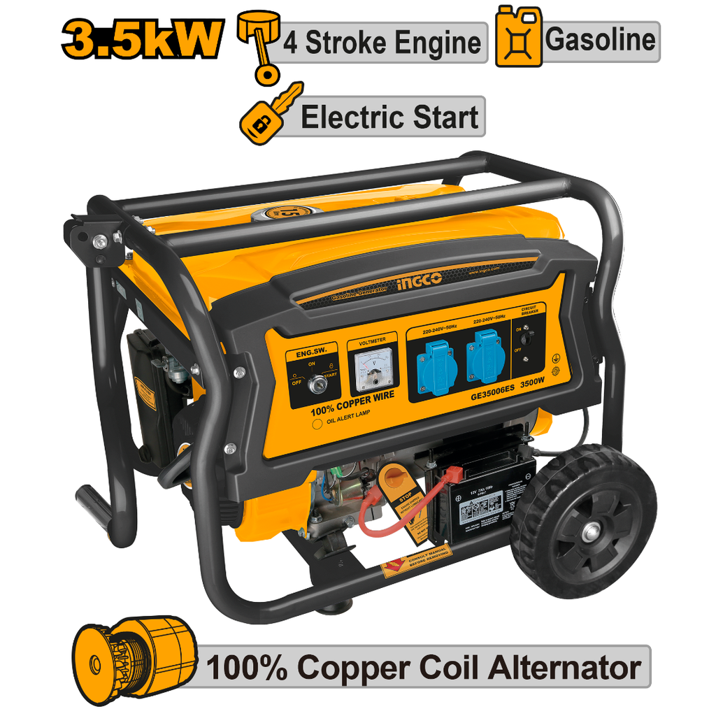 INGCO Gasoline generator 3.5KW
Starting system:Recoil+Electric