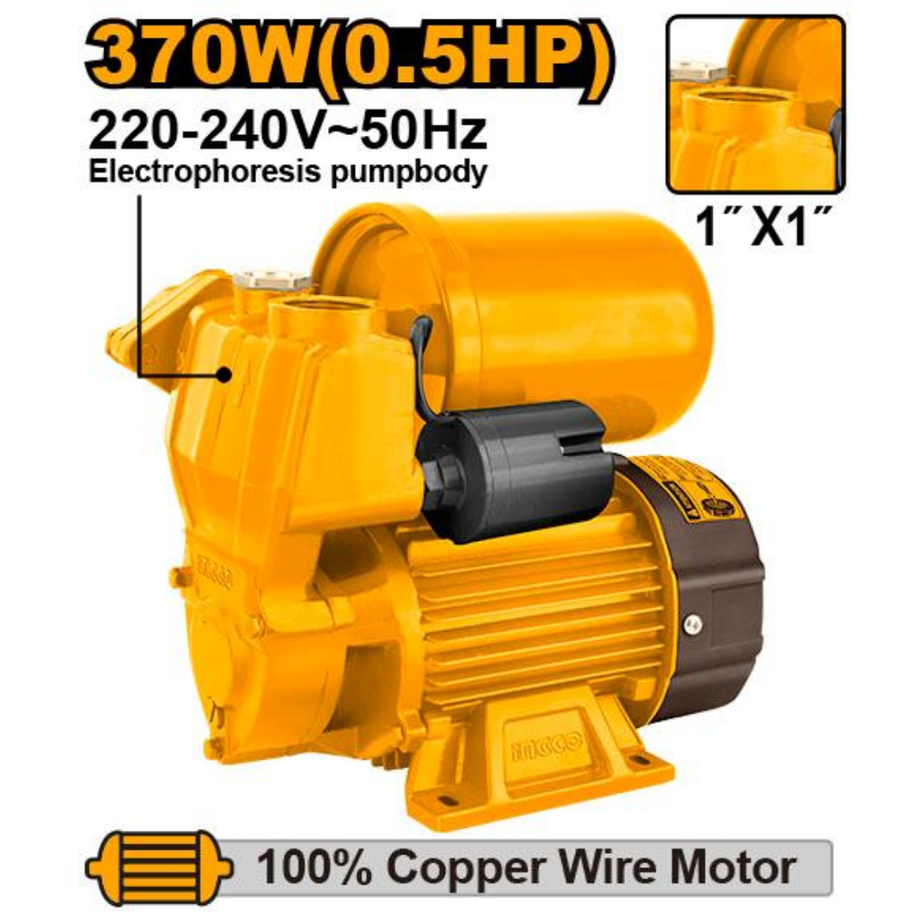 INGCO Water Pump 370W (0.5HP) 35L / Min 8M