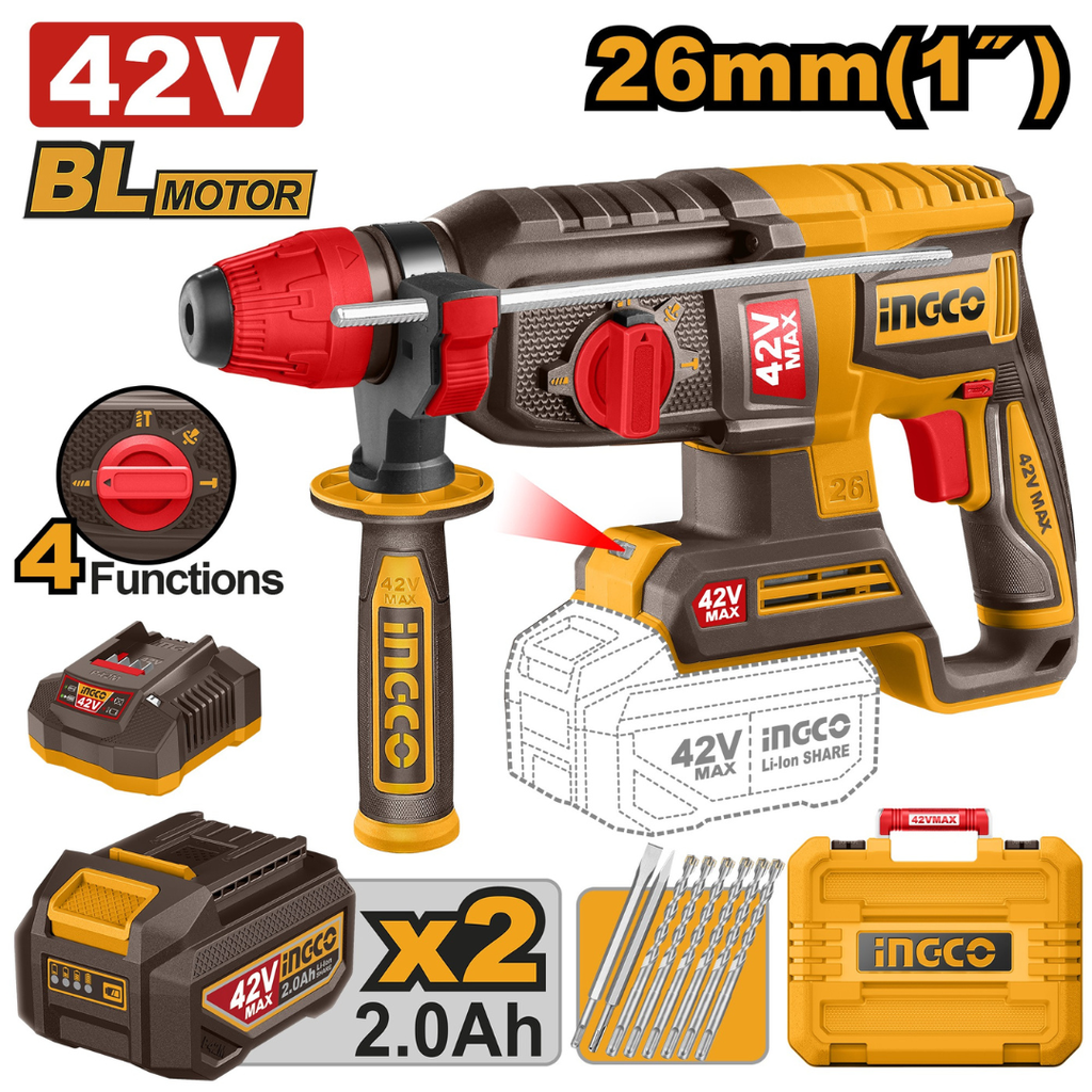 INGCO Cordless rotary hammer 26mm