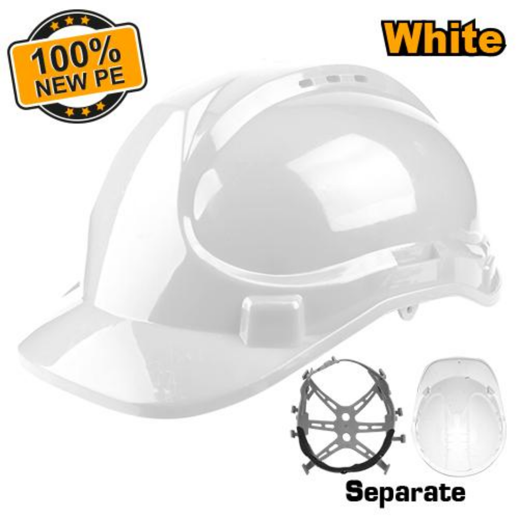 INGCO Safety helmet white Ribbon