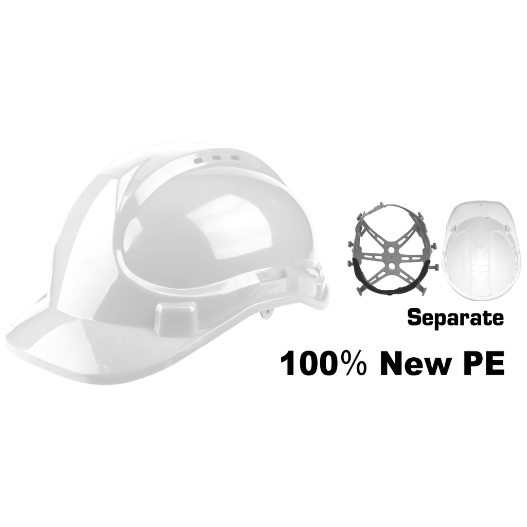 INGCO Safety helmet white plastic