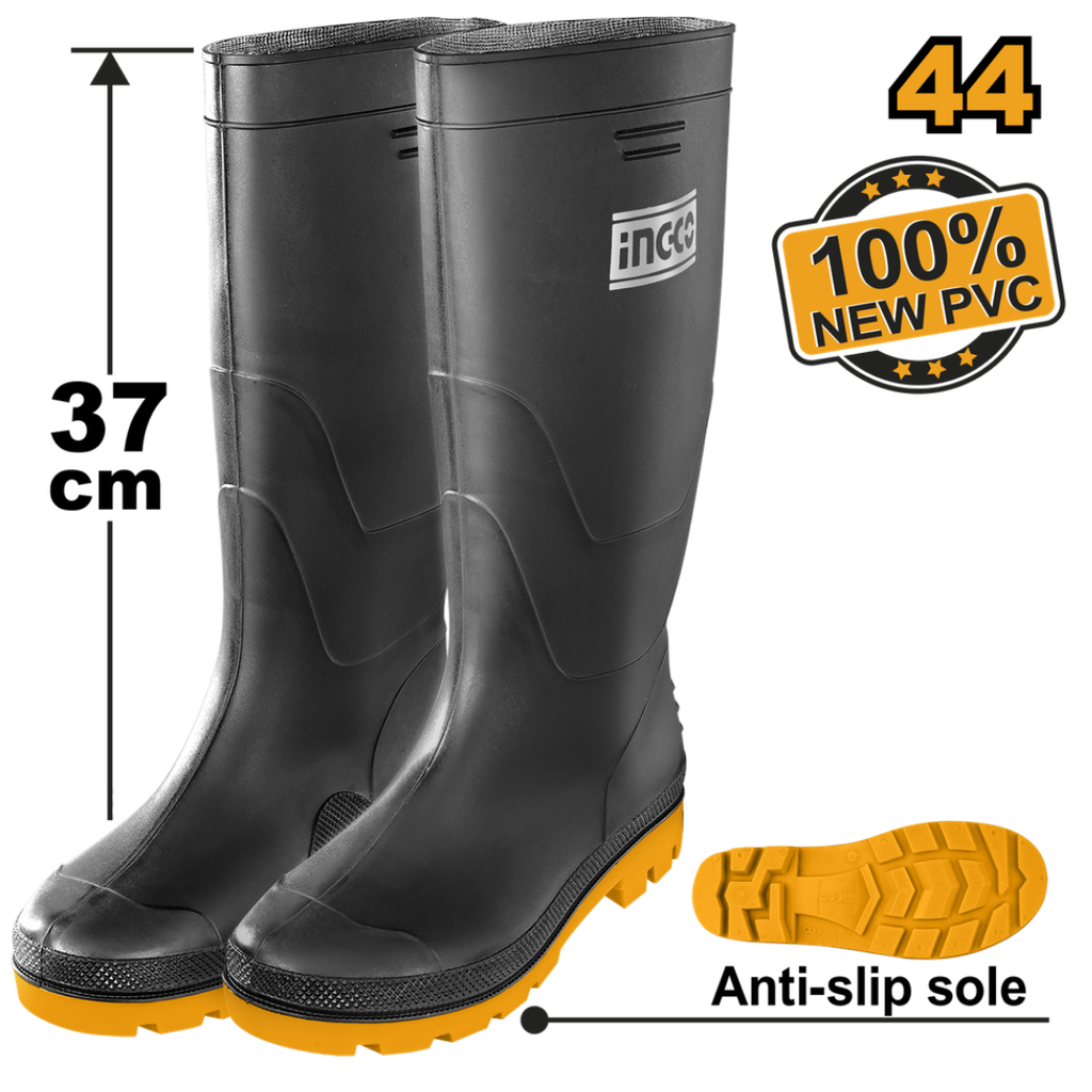 INGCO Black Rain boots 44