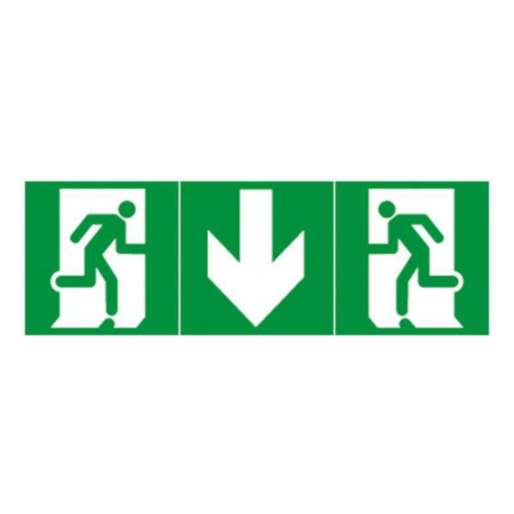 LEGRAND Adhesive evacuation label for BAES: down arrow