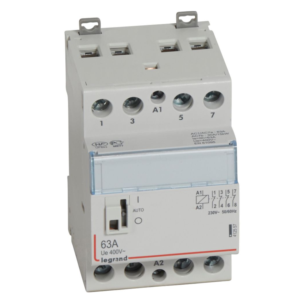 LEGRAND CX³ power contactor coil 230V~ - 4P 400V~ - 63A - 4O contact - 3 modules