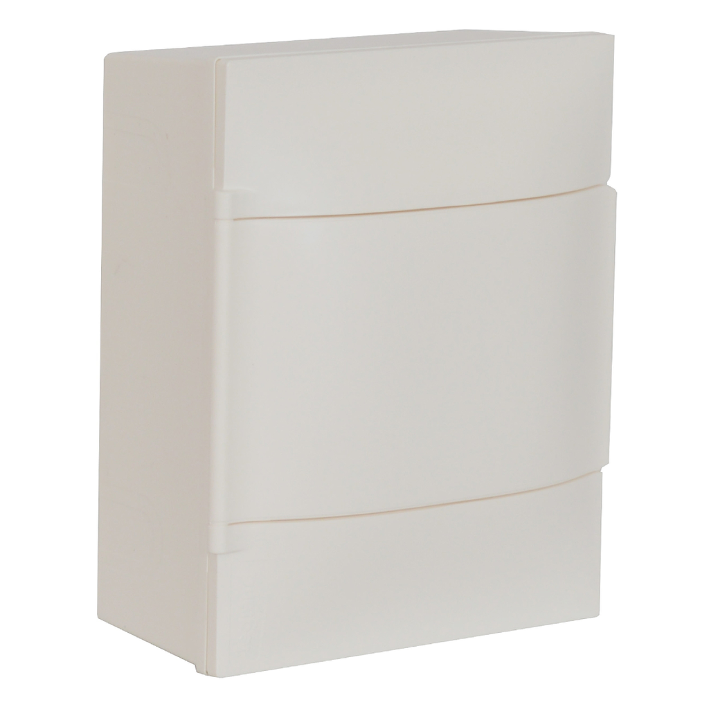 LEGRAND  Practibox S surface-mounting DIN cabinet - 1 row of 4 modules - White door - Earth terminal blocks