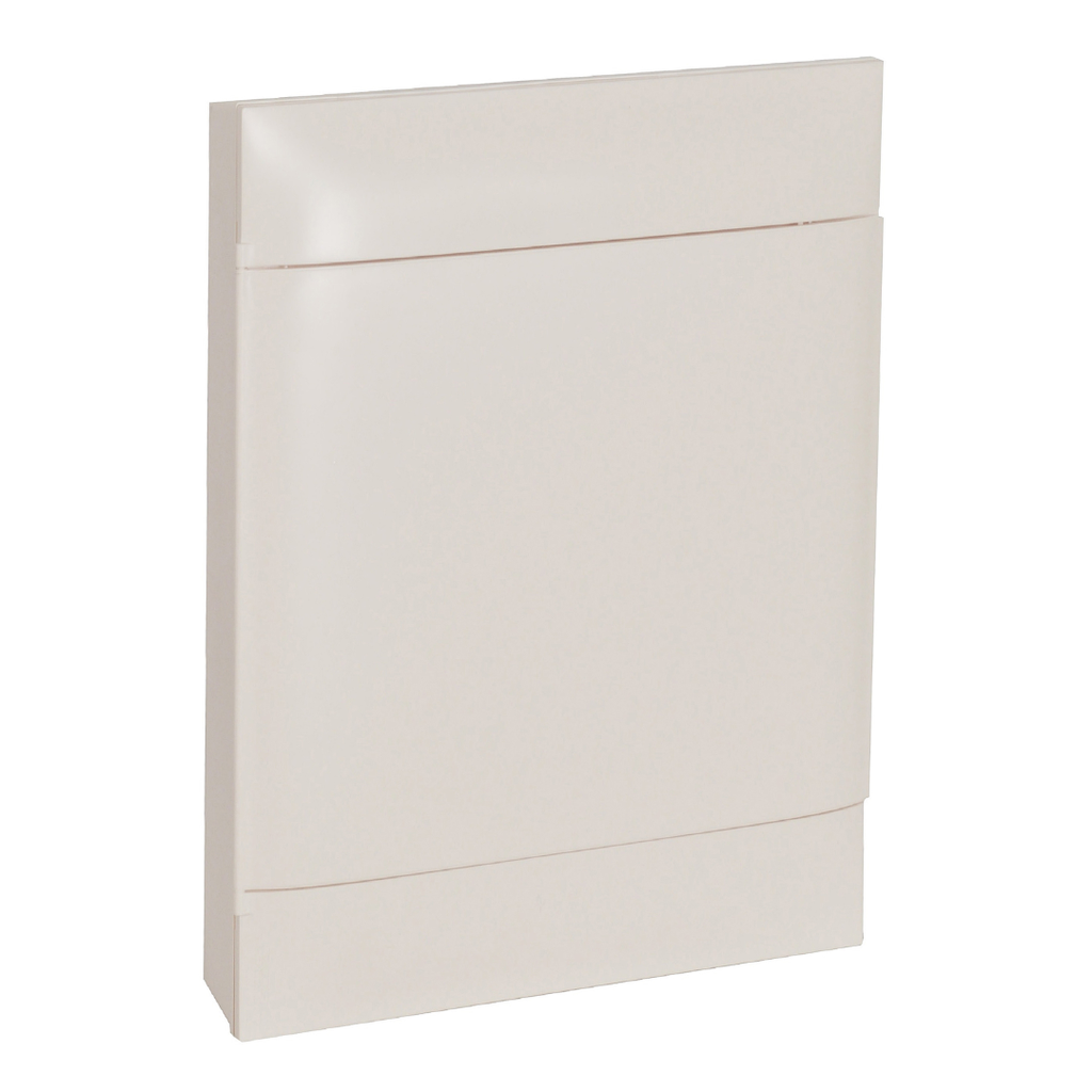 LEGRAND Practibox S surface-mounting DIN cabinet - 2 rows of 12 modules - White door - Earth terminal blocks