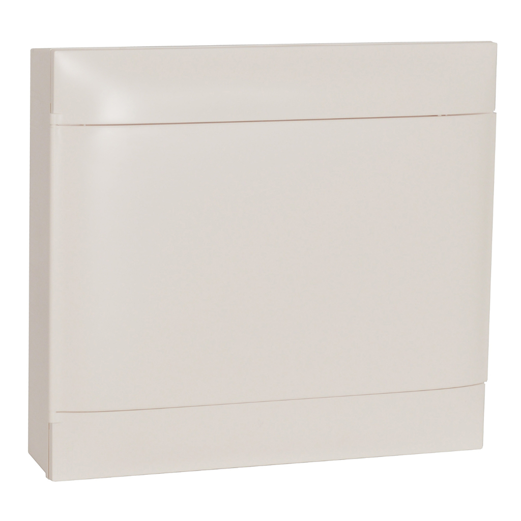 LEGRAND Practibox S surface-mounting DIN cabinet - 2 rows of 18 modules - White door - Earth terminal blocks