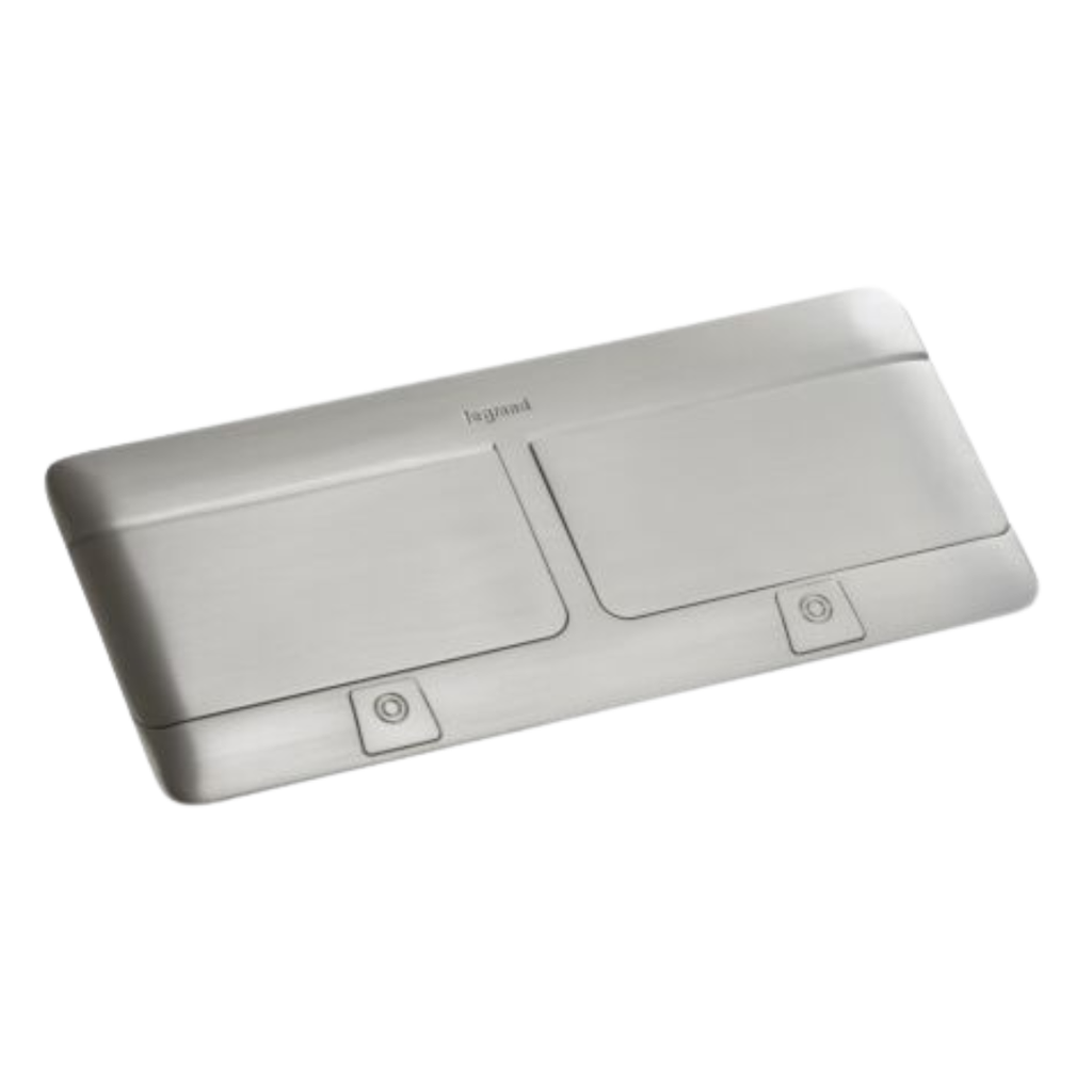 LEGRAND Pop up 2x4 modules to be equipped - matt aluminium finish