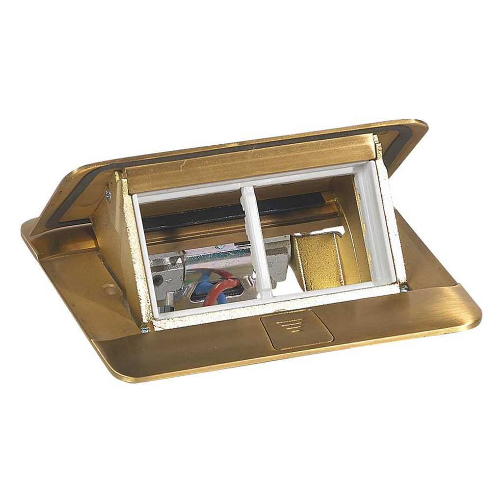 LEGRAND Pop-up box to be equipped - 4 modules - brushed brass