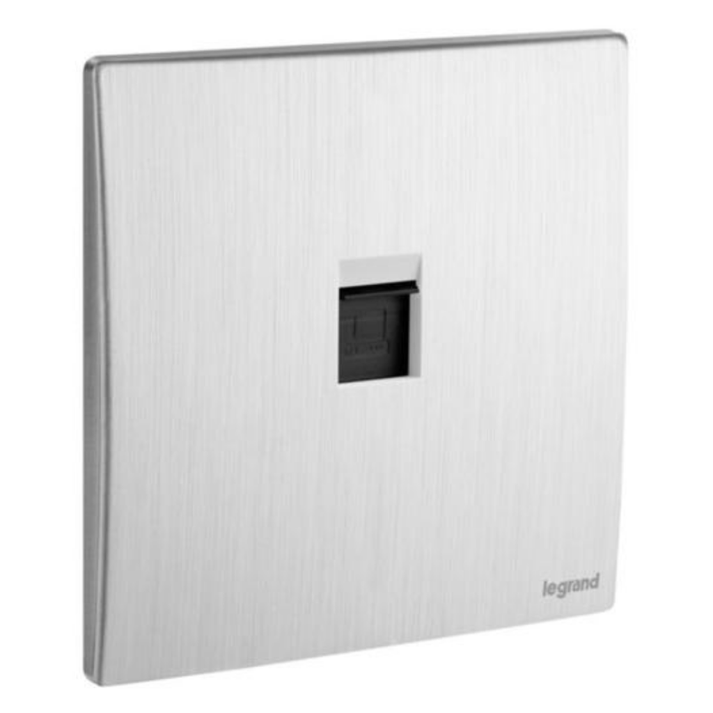 LEGRAND  Mallia sense Data socket rj45 cat 6 utp brushed alu