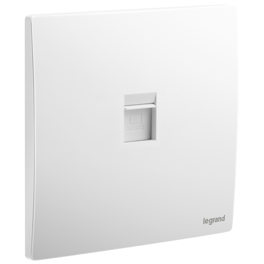 LEGRAND Mallia Senses socket rj11 4 contacts matt white