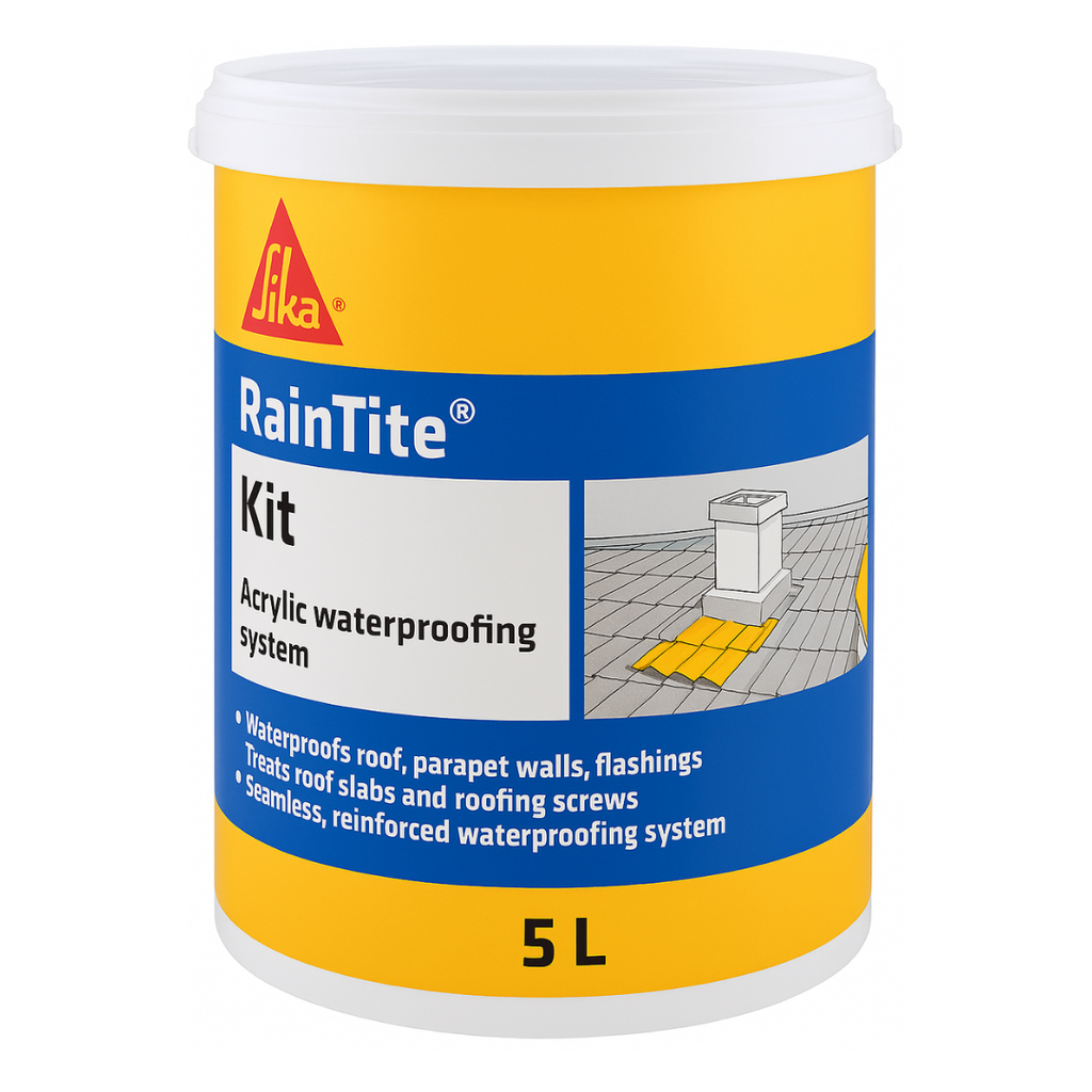 SIKA Raintite Kit 5LTR membrane included White OR Charcoal