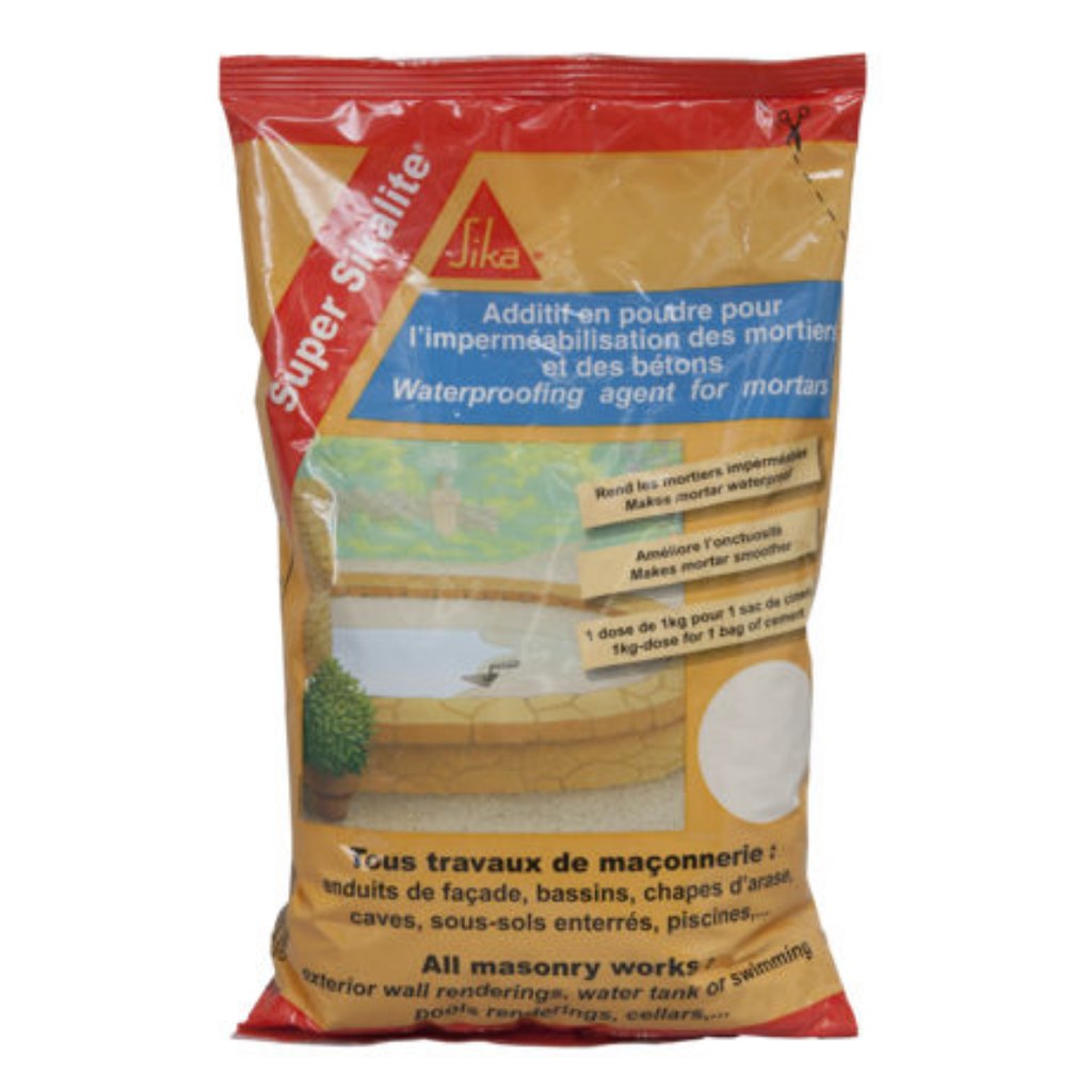 SIKA Super Sikalite 1KG Hydrofuge pour crépissages et enduits étanches
