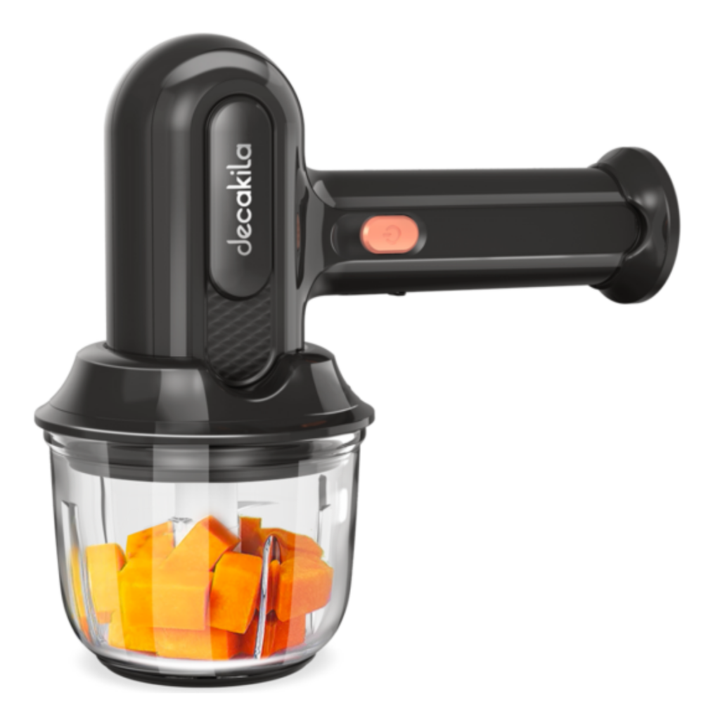 DECAKILA Cordless Hand Mixer With Glass Bowl Grey 25W