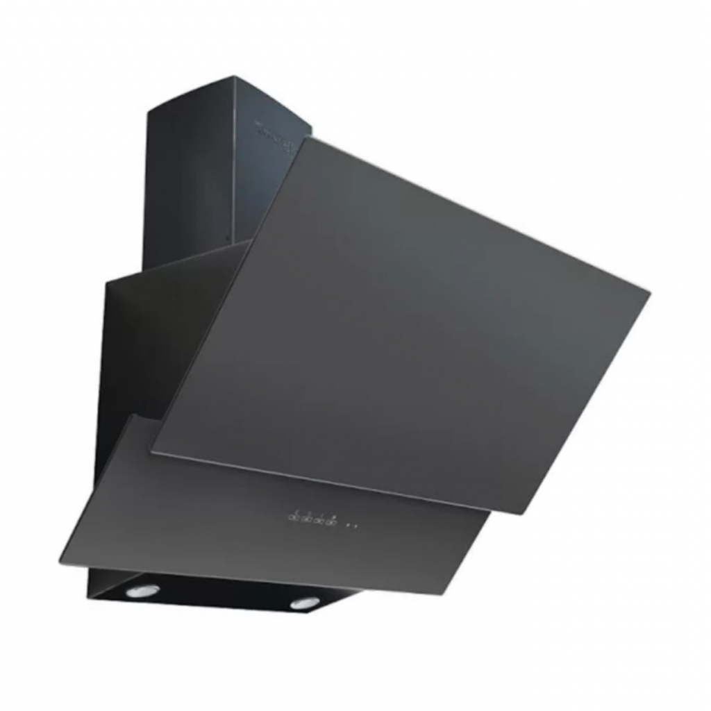 FERRE Angled Curved Hood Grey 60Cm  