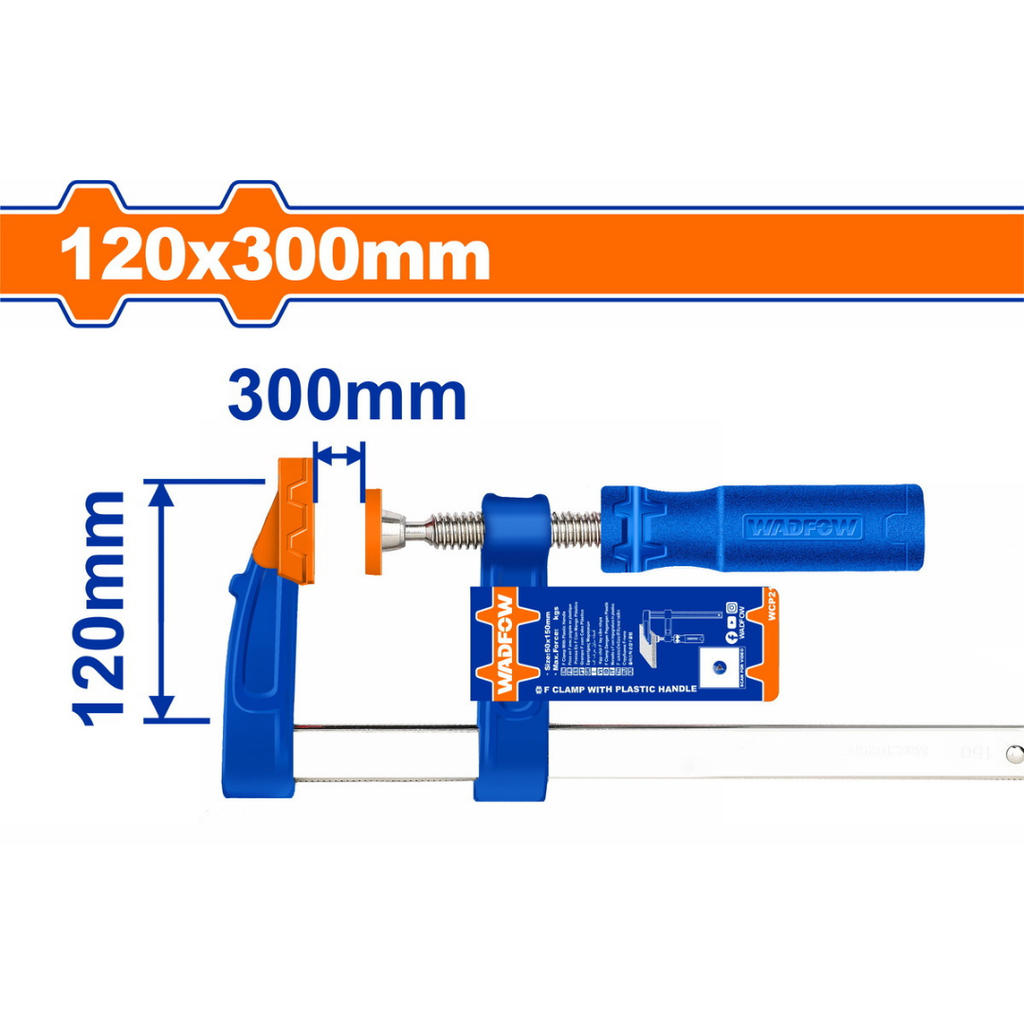 WADFOW F Clamp With Plastic Handle 120 X 300Mm