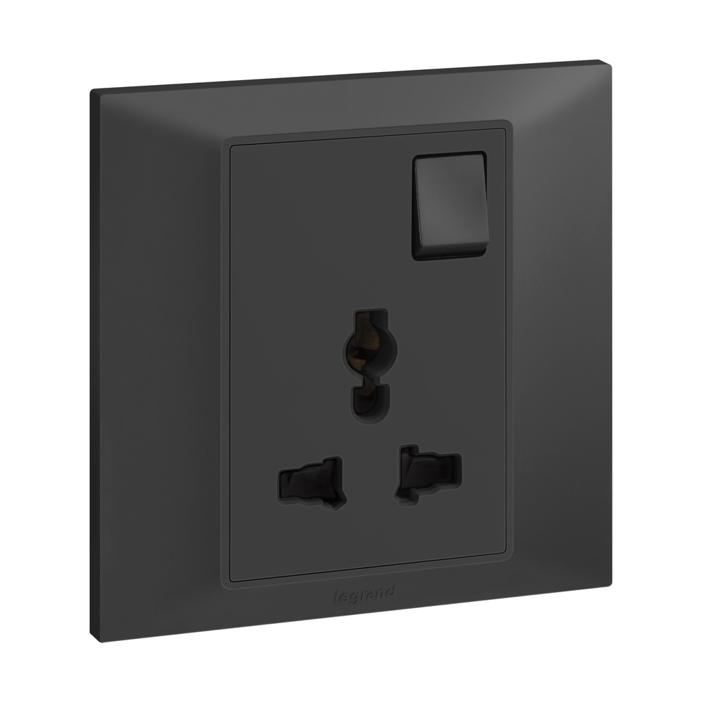 LEGRAND Belanko™ S Anthracite Switch Socket Multistandard 3x13a