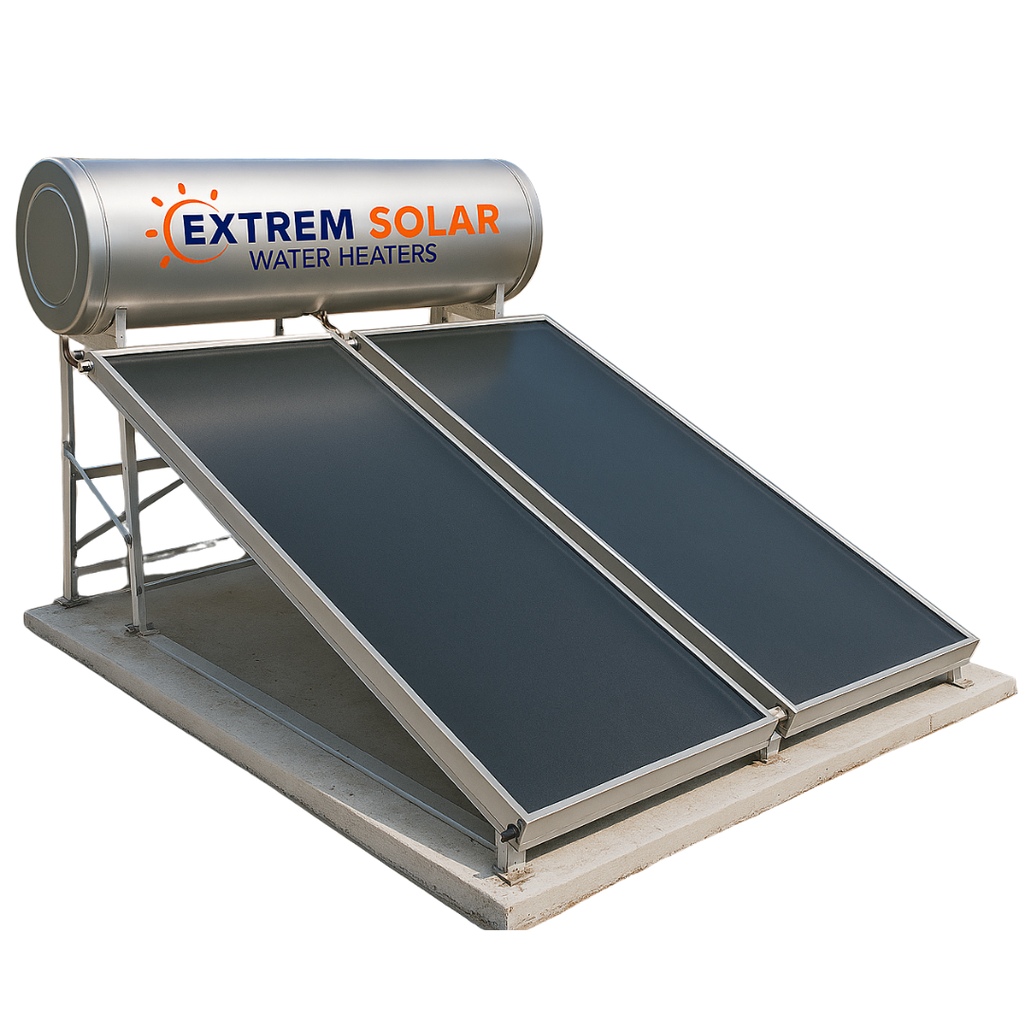 EXTREM SOLAR Complete Set 300L Solar Water Heater ELP Fixation On Flat Roof