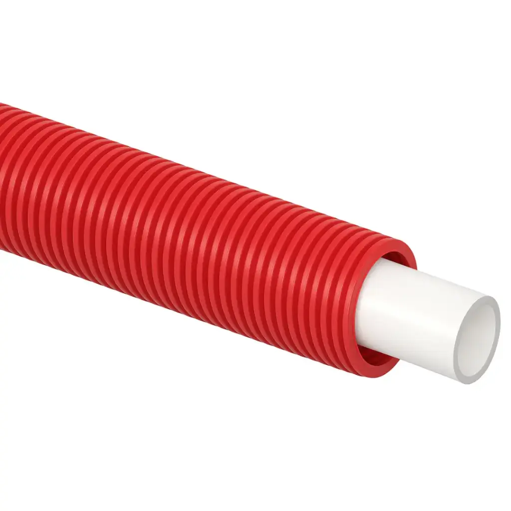 EASYFIT Pipe (Pex-B) 12 16 Roll 50 Mts With Red Corrugated For Hot Water