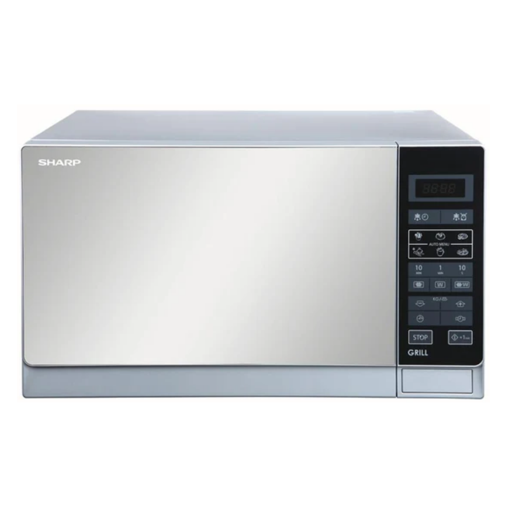 SHARP 25L Microwave Grill with Mirror Finish Silver