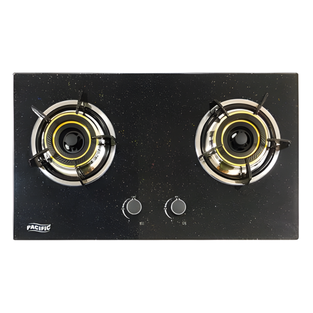 PACIFIC Ceramic Double Gas Stove Sparkling Black