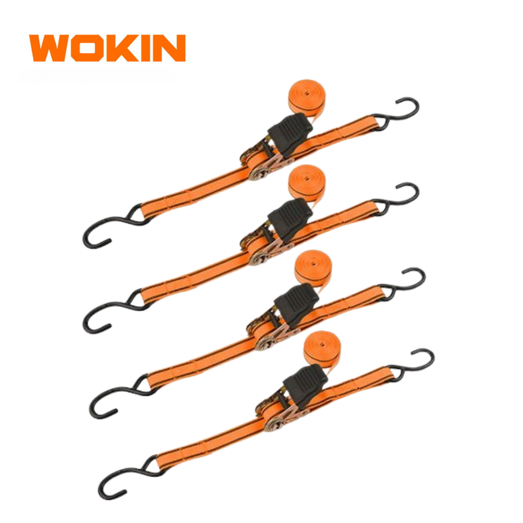 WOKIN 4pc ratchet tie down 25mm*5m