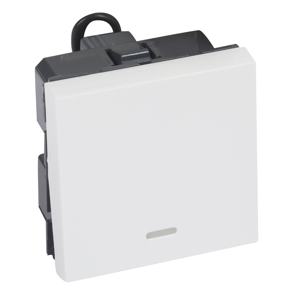 LEGRAND Arteor™ White Push Button 1g 2w 2mod With Locator