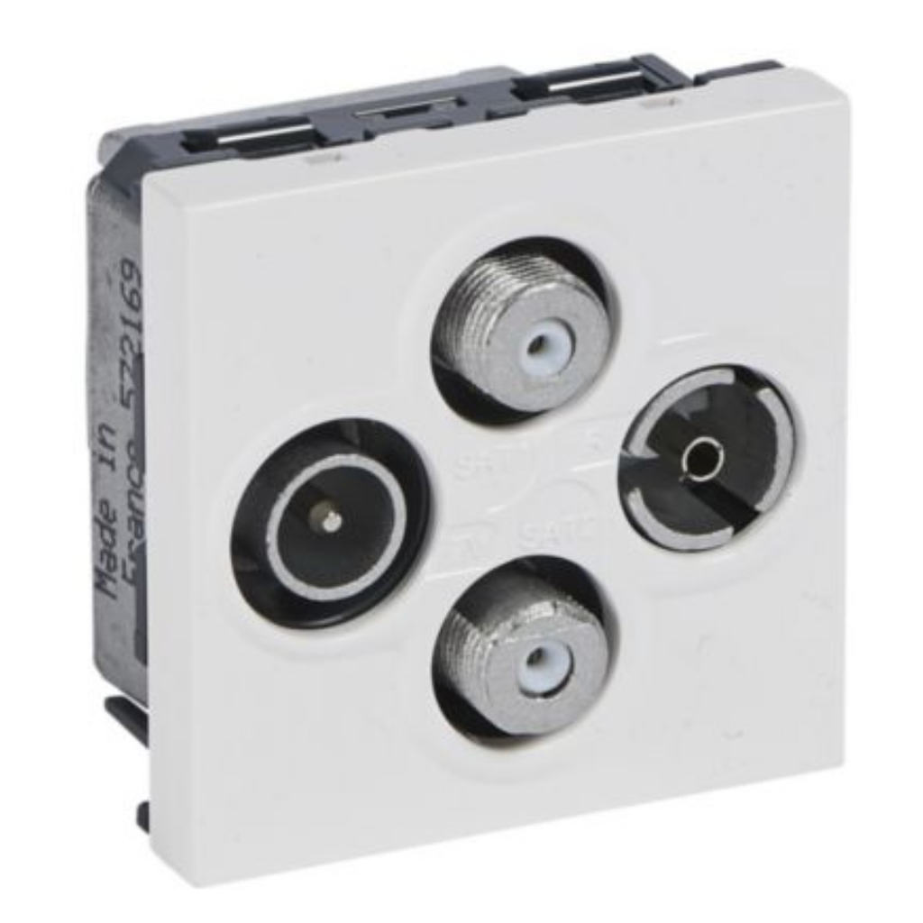 LEGRAND Arteor™ White Socket Tv-R-sat 2mod