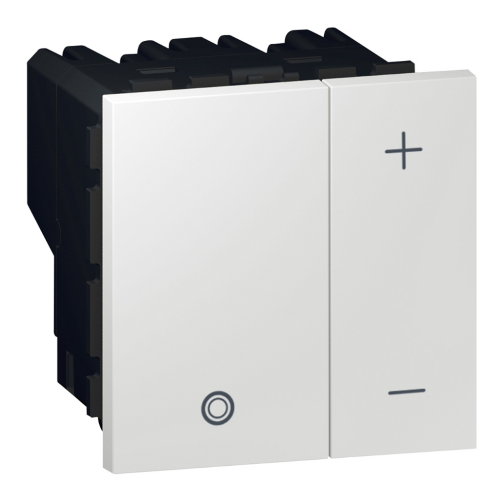 LEGRAND Arteor™ White - Push Button Dimmer 2 Module Square 0-10v 