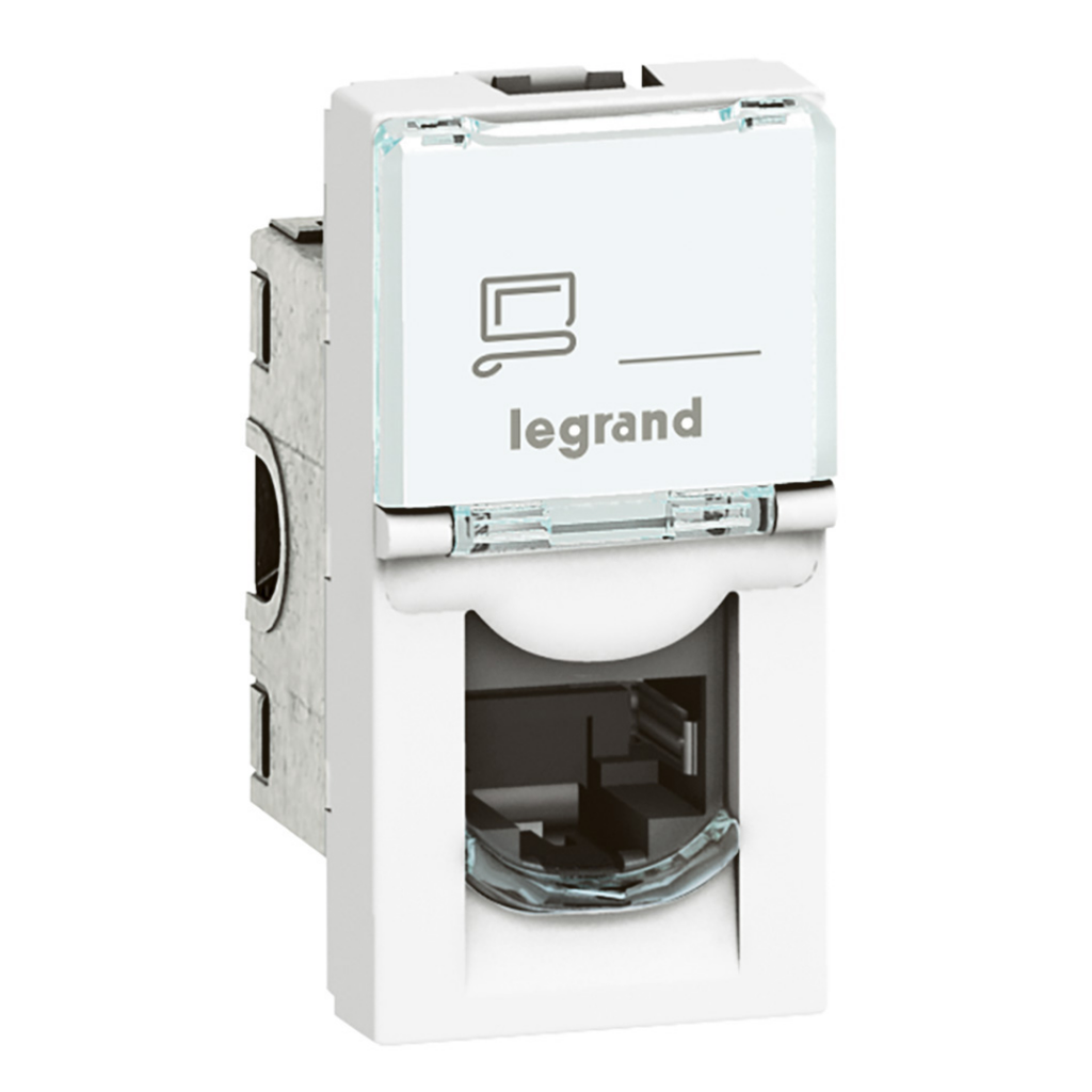 LEGRAND Arteor™ White Socket rj45 9cont CAT 6 1mod UTP