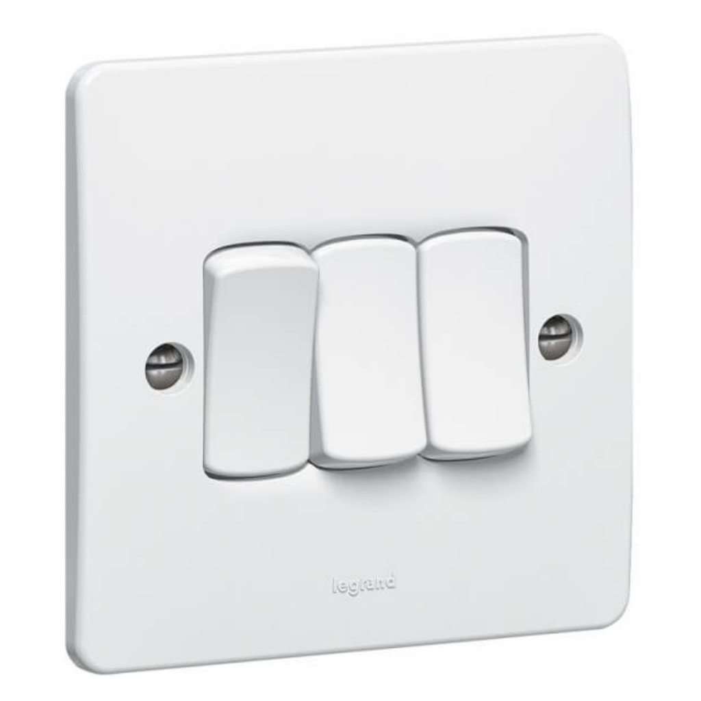 LEGRAND Synergy™ Switch 3g 2w 10a White