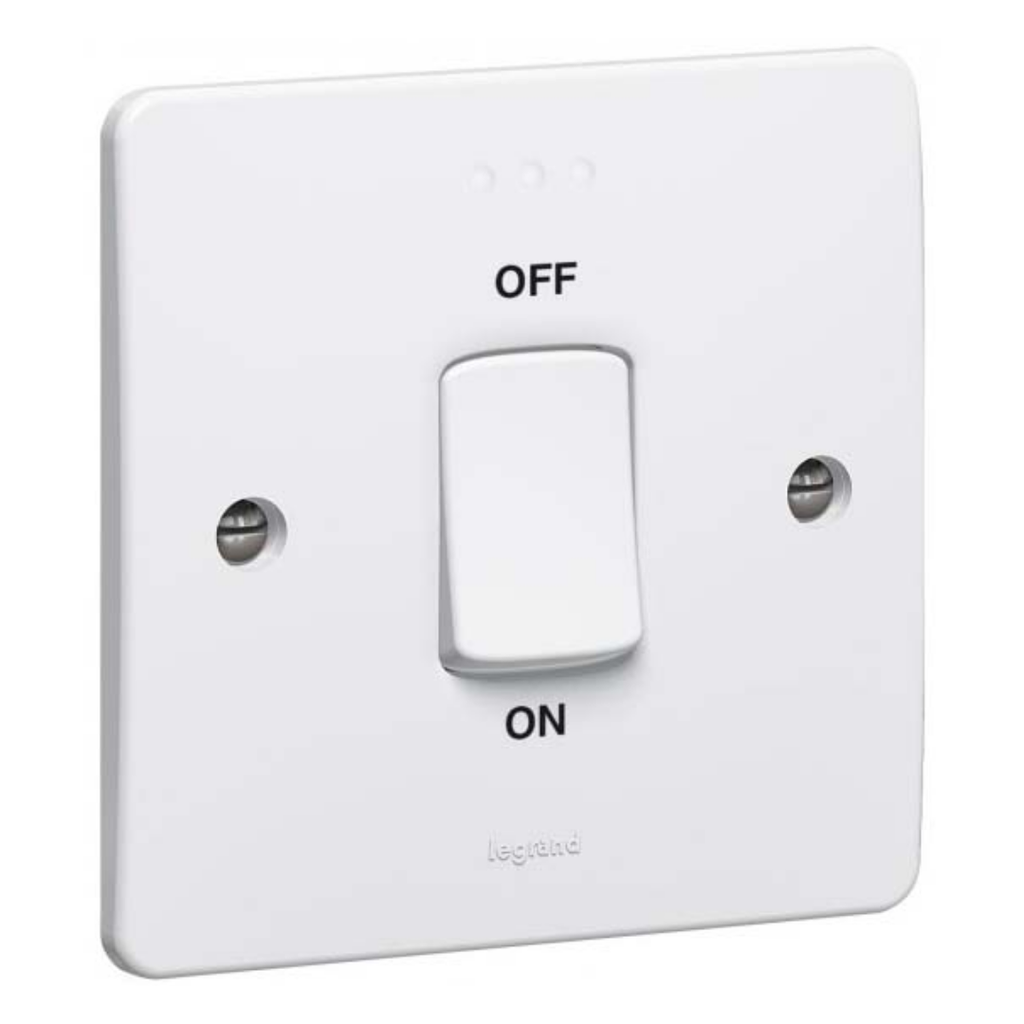LEGRAND Synergy™ Switch DP 45a + Neon Not Marked White