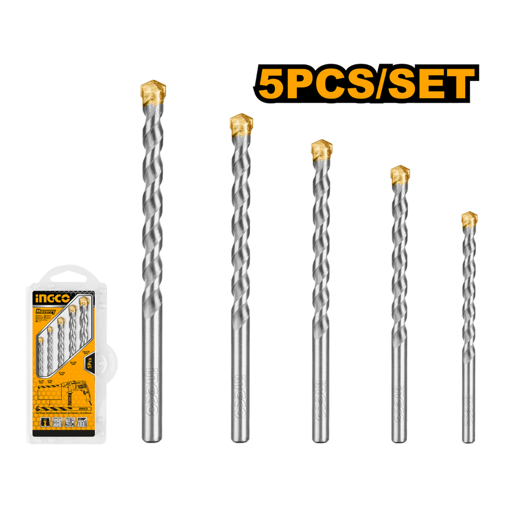 INGCO 5 Pcs masonry drill bits set