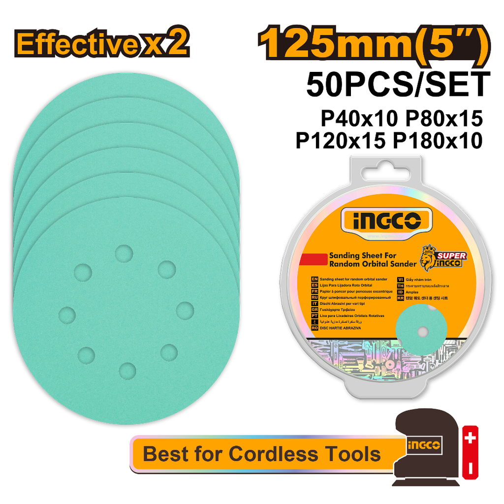 INGCO 5 " Sanding sheet for random orbital sander