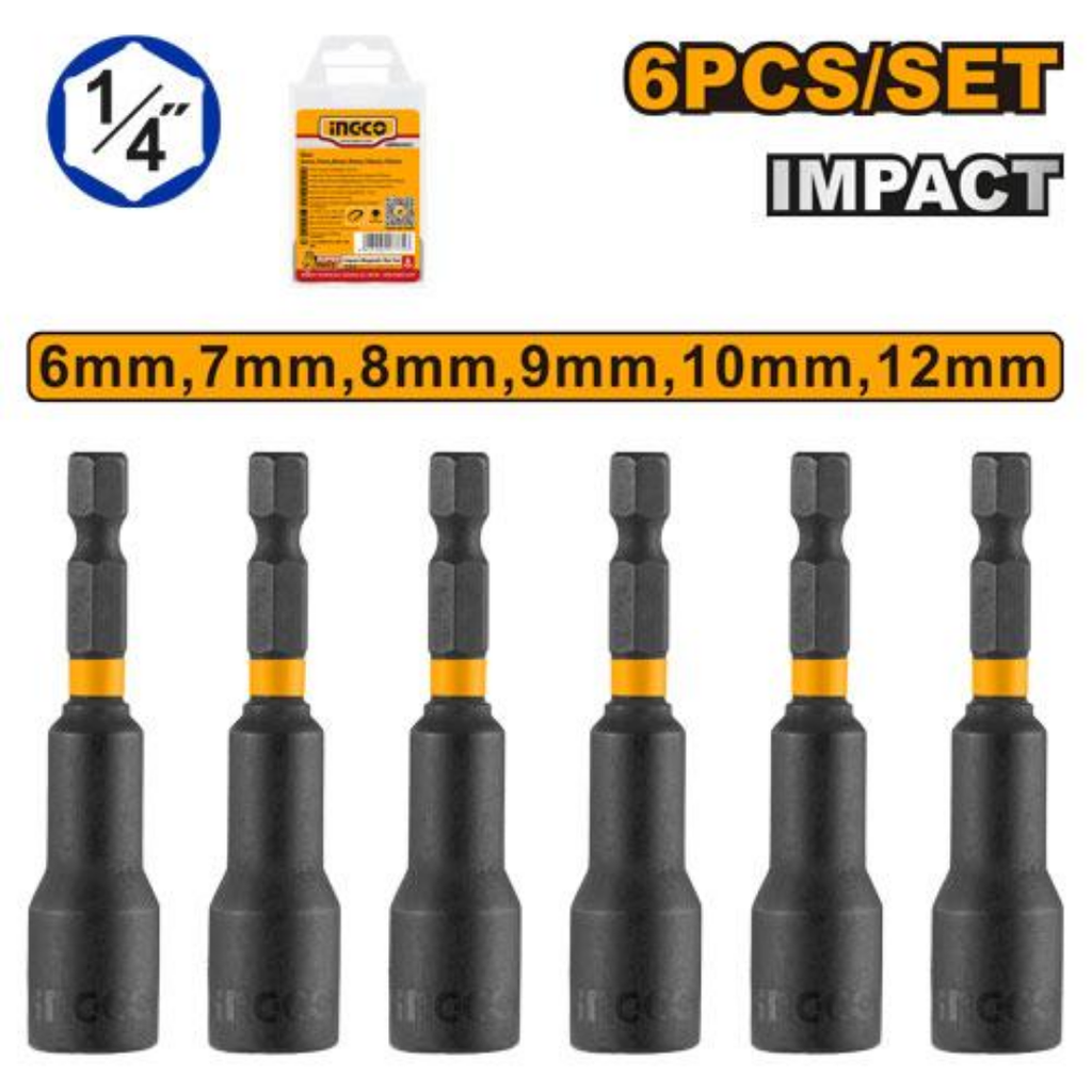 INGCO INGCO 6 Pcs Nut Set