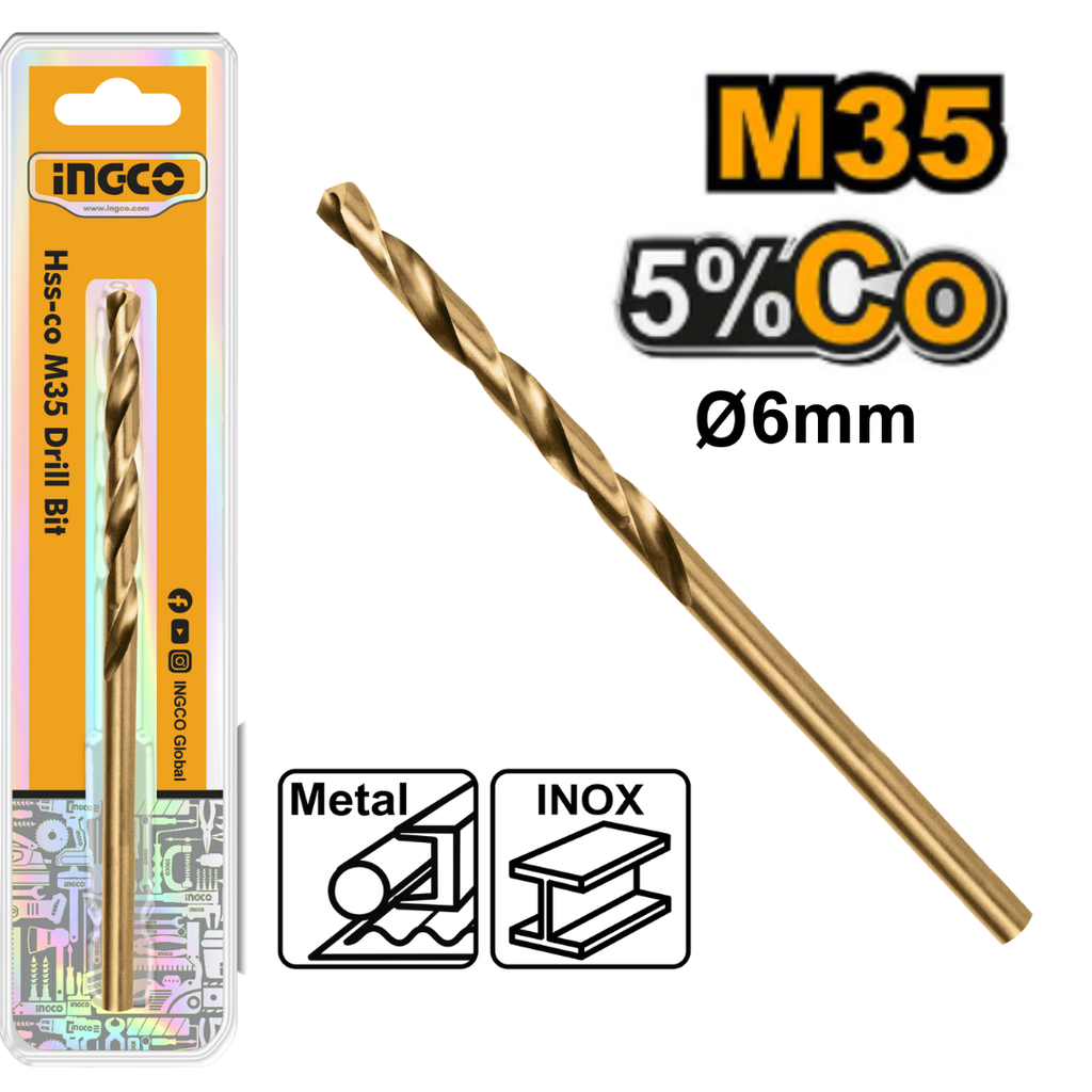 INGCO HSS CO drill bit 6mm