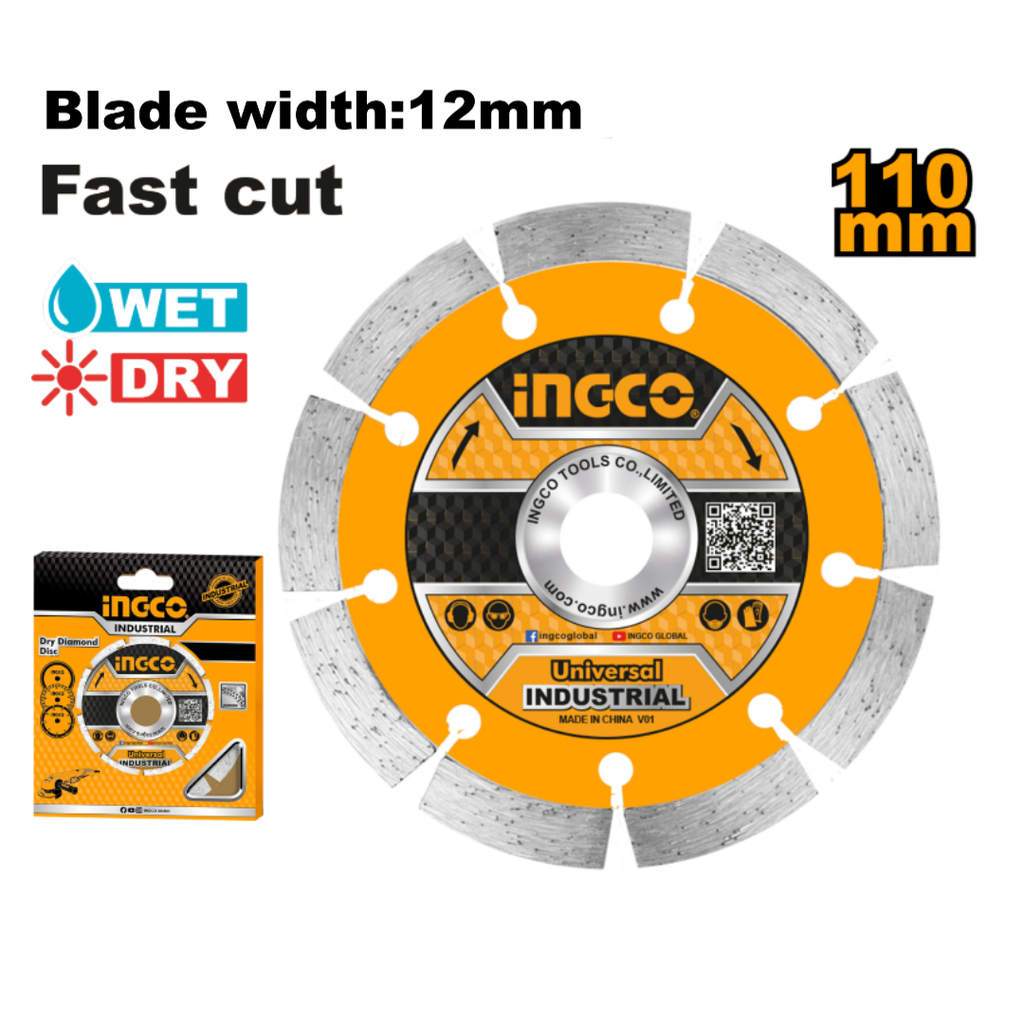 INGCO Dry Diamond Disc 110m BW : 12mm