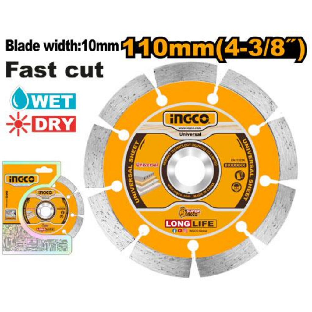 INGCO Dry Diamond Disc 110mm  BW: 10mm