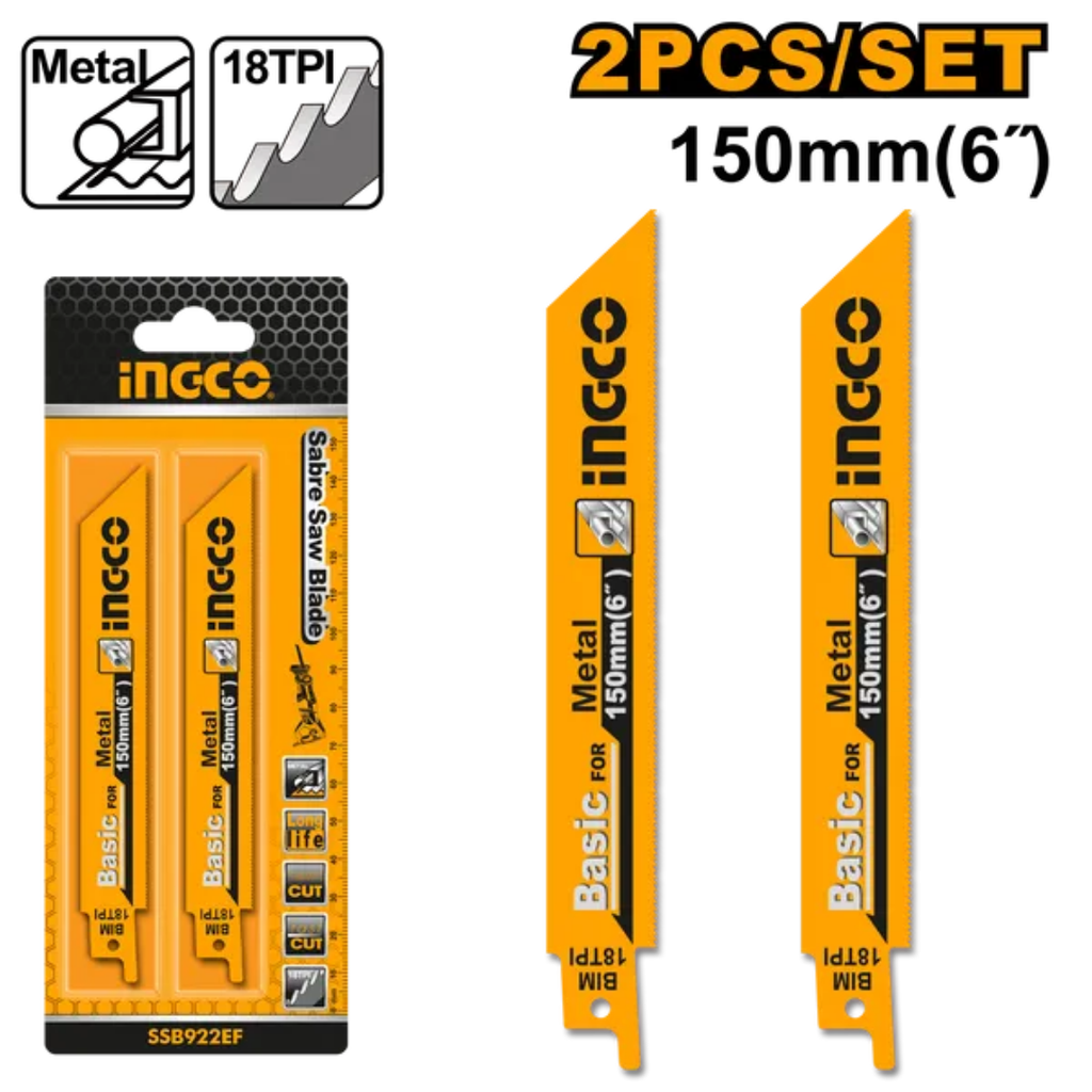 INGCO 2 Pcs Reciprocating saw for metal