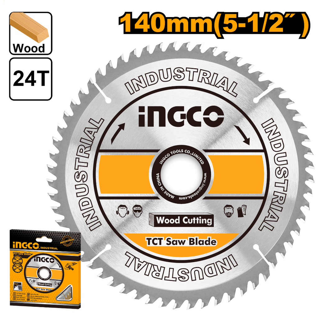 INGCO TCT saw saw blade 24T 140mm