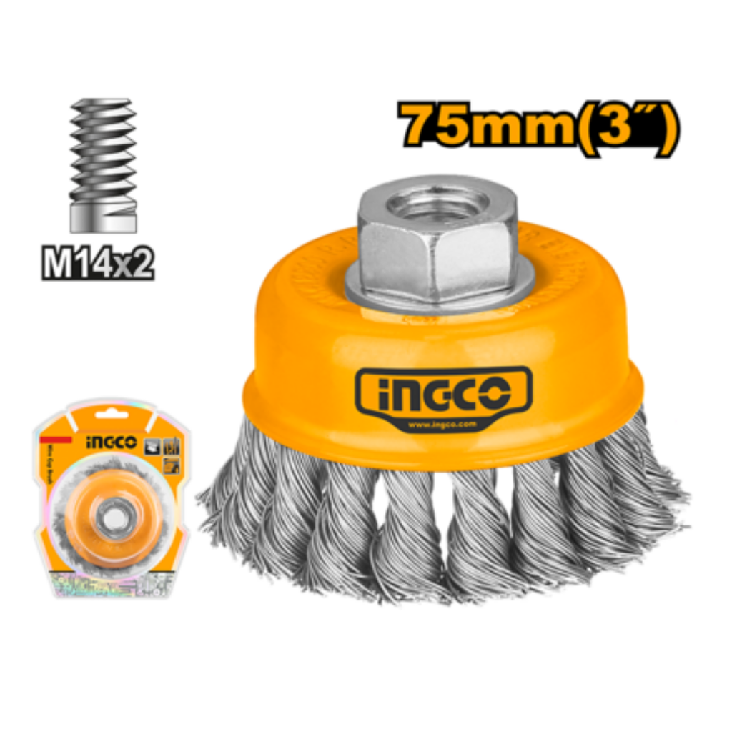 INGCO 3" Wire cup brush [ M14x2]