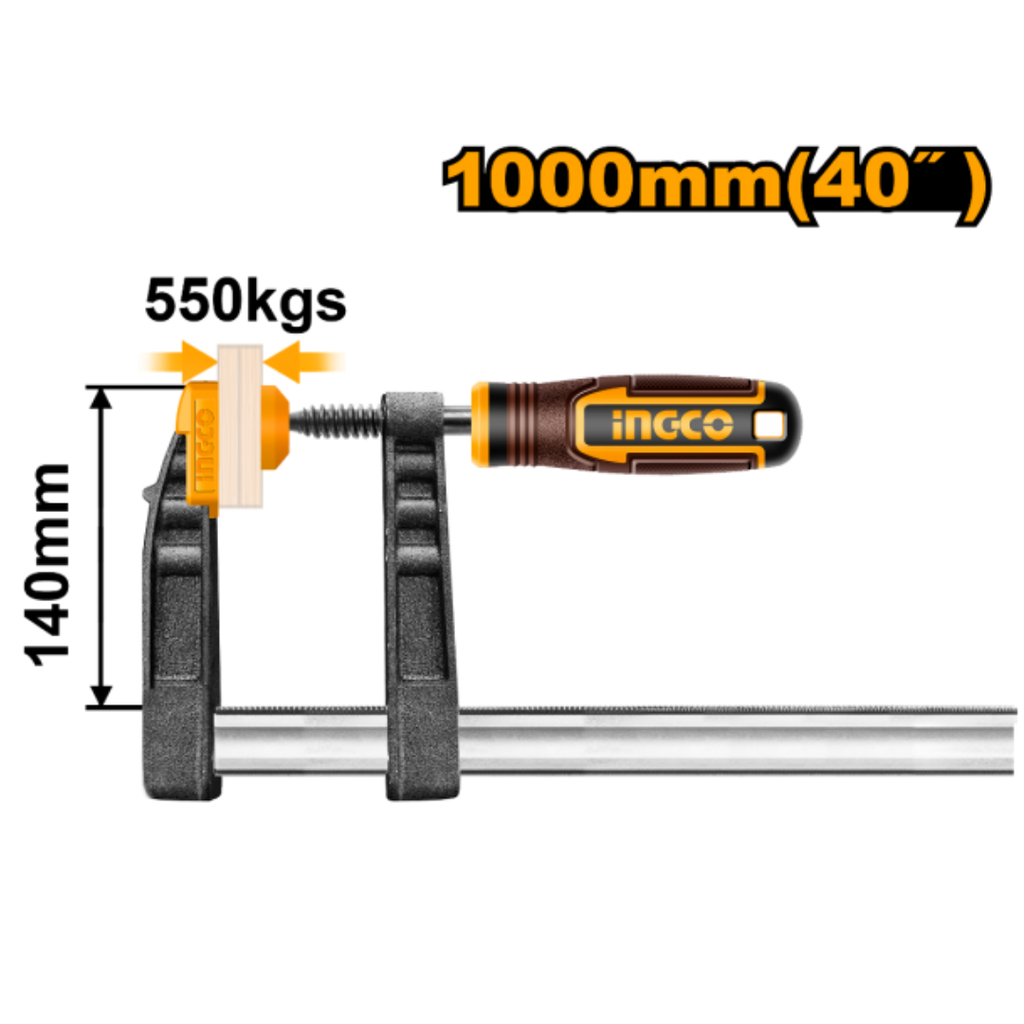 INGCO 40" F clamp with plastic handle