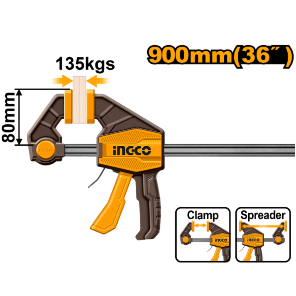 INGCO Quick bar clamp 80x900mm
