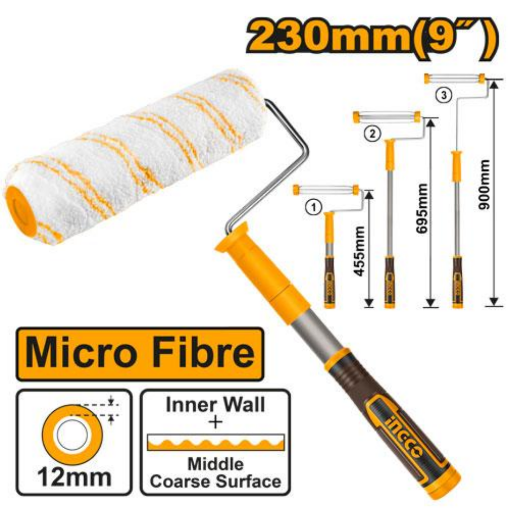 INGCO 9" Telescoping cylinder brush